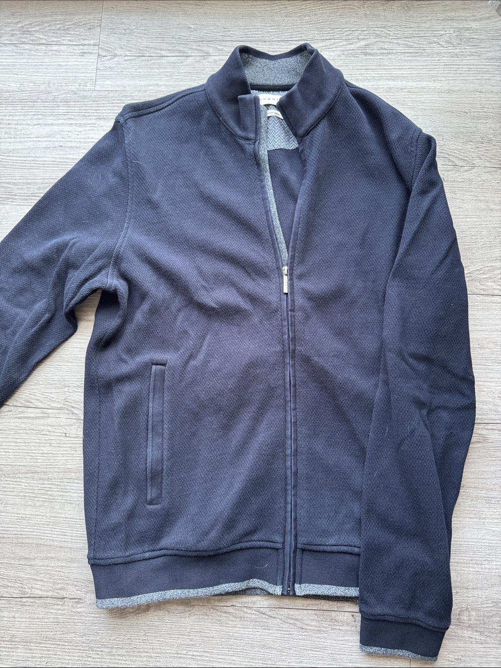 Bugatti Men's M Dark Navy Zip-Front Lightweight Jacket - Casual Layering